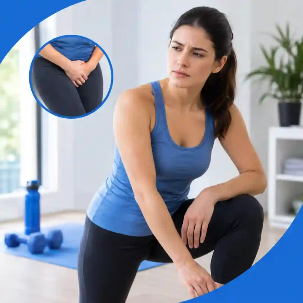 Pelvic-floor exercise Canterbury guidance for urinary leakage, focusing on correct muscle technique, relaxed breathing, muscle relaxation and seeking professional advice if symptoms worsen.